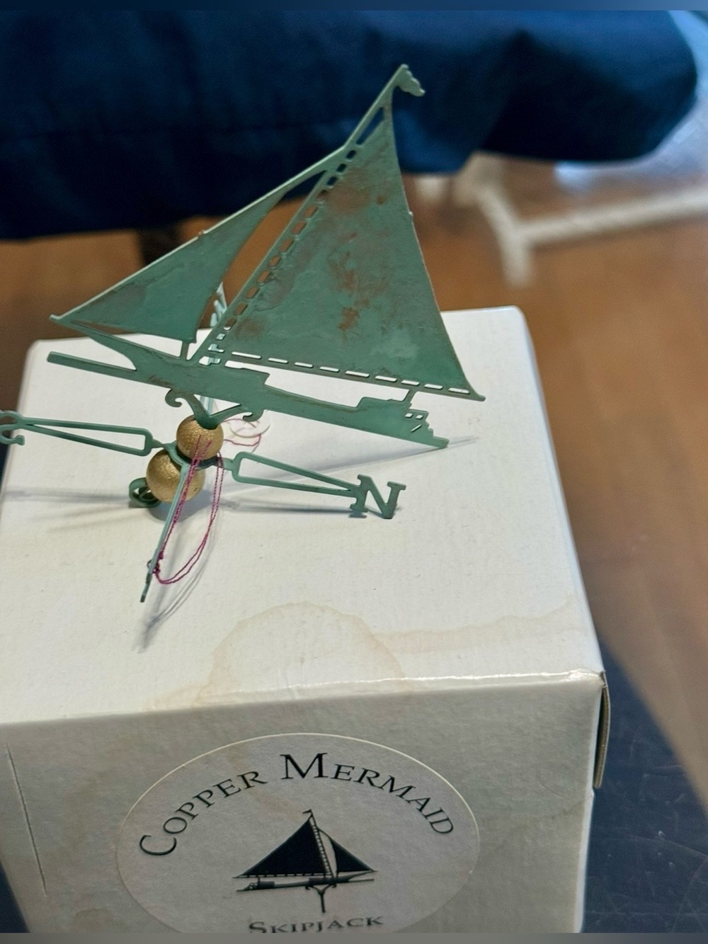 NEW,,,, Skipjack Ornament, Made of Copper, Made by Copper Mermaid ‘Skipjack’